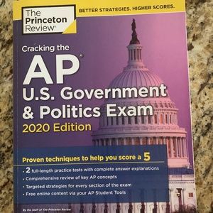 Princeton Review AP US Gov and Politics exam book